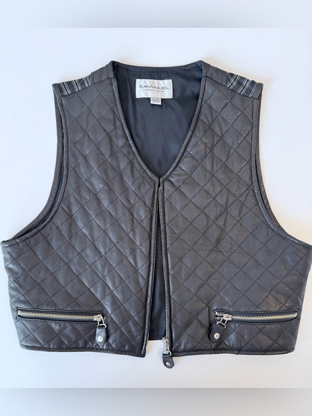 Vintage Leather Vest by Emanuel Ungaro 
Late 80s, early 90s size 10